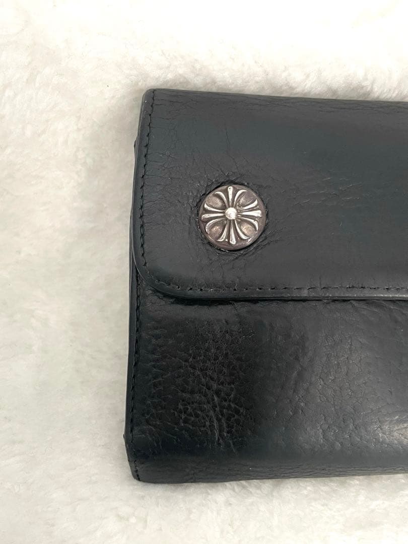 専用‼️Chrome Hearts ★クロムハーツWAVE黒長財布/購入店納品書付