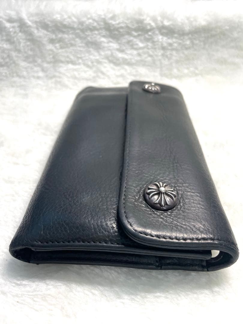 専用‼️Chrome Hearts ★クロムハーツWAVE黒長財布/購入店納品書付