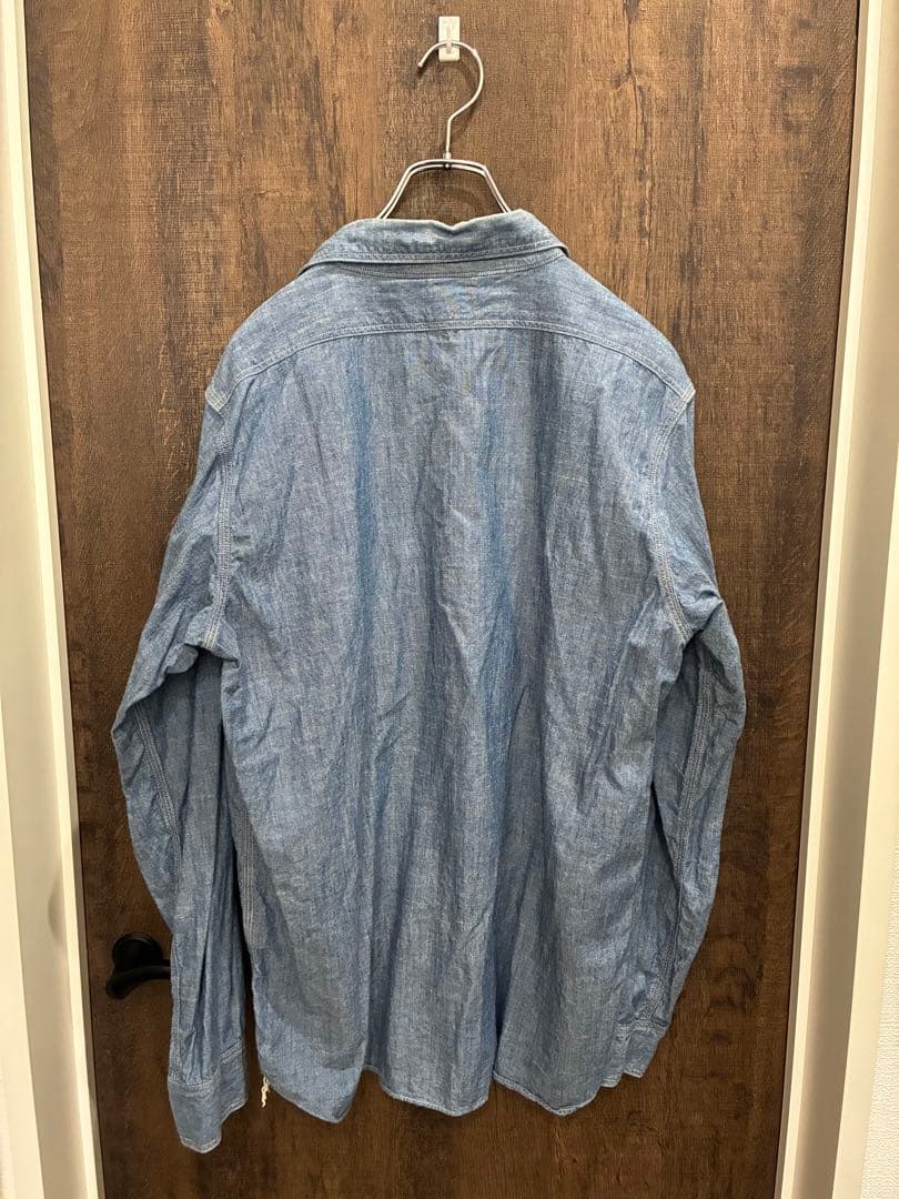 orSlow オアスロウ シャンブレー ワークシャツ XL長袖シャツ デニム 4