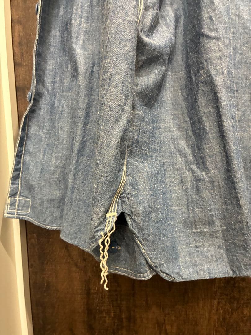 orSlow オアスロウ シャンブレー ワークシャツ XL長袖シャツ デニム 4