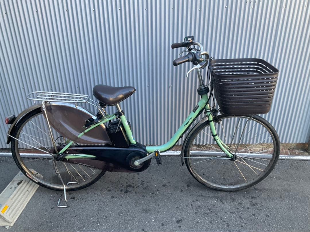 パナソニック最新機種電動アシスト自転車viviDX26インチグリーン系ボディー