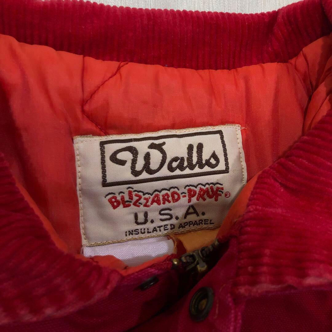 USA製 Walls BLIZZARD PRUF ワークジャケット 赤 短丈