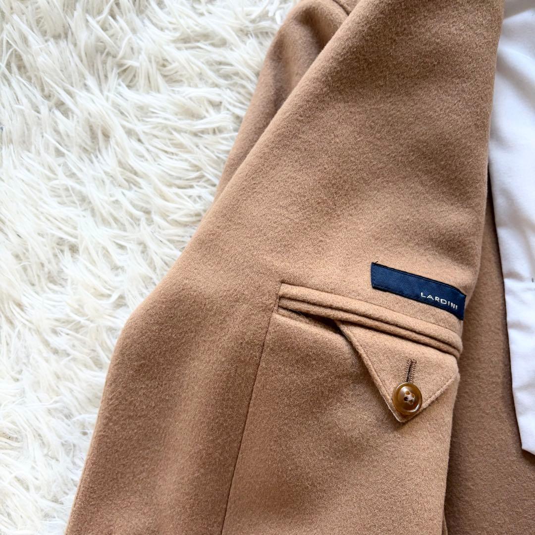 <美品>LARDINI キャメル ウール チェスターコート サイズ44