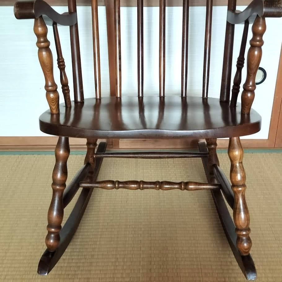 柏木工 ロッキングチェア 昭和レトロ ビンテージ 木製 無垢材 椅子 飛騨高山