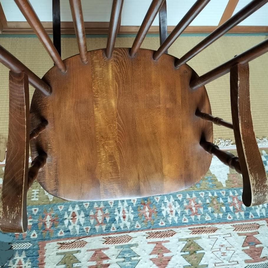 柏木工 ロッキングチェア 昭和レトロ ビンテージ 木製 無垢材 椅子 飛騨高山