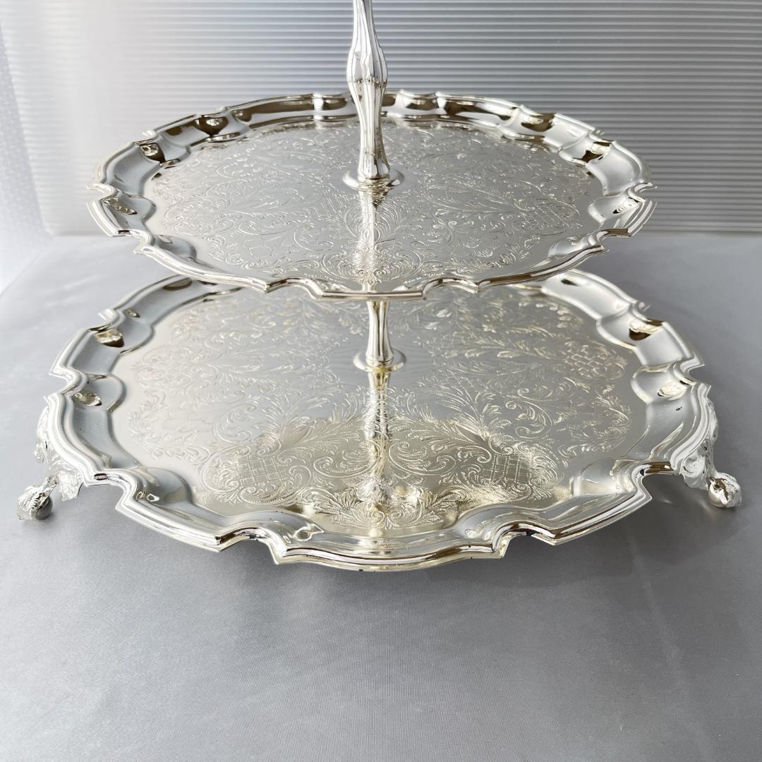 【QUEEN ANNE】 チッペンデールのケーキスタンド 3段