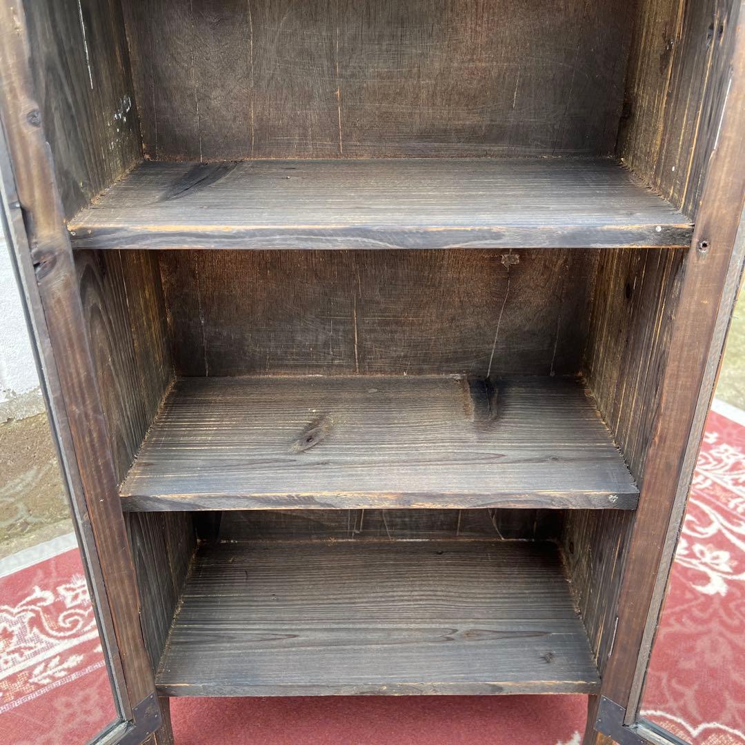 古材 木製キャビネット 整理棚 収納棚 アンティークデザイン 木製家具