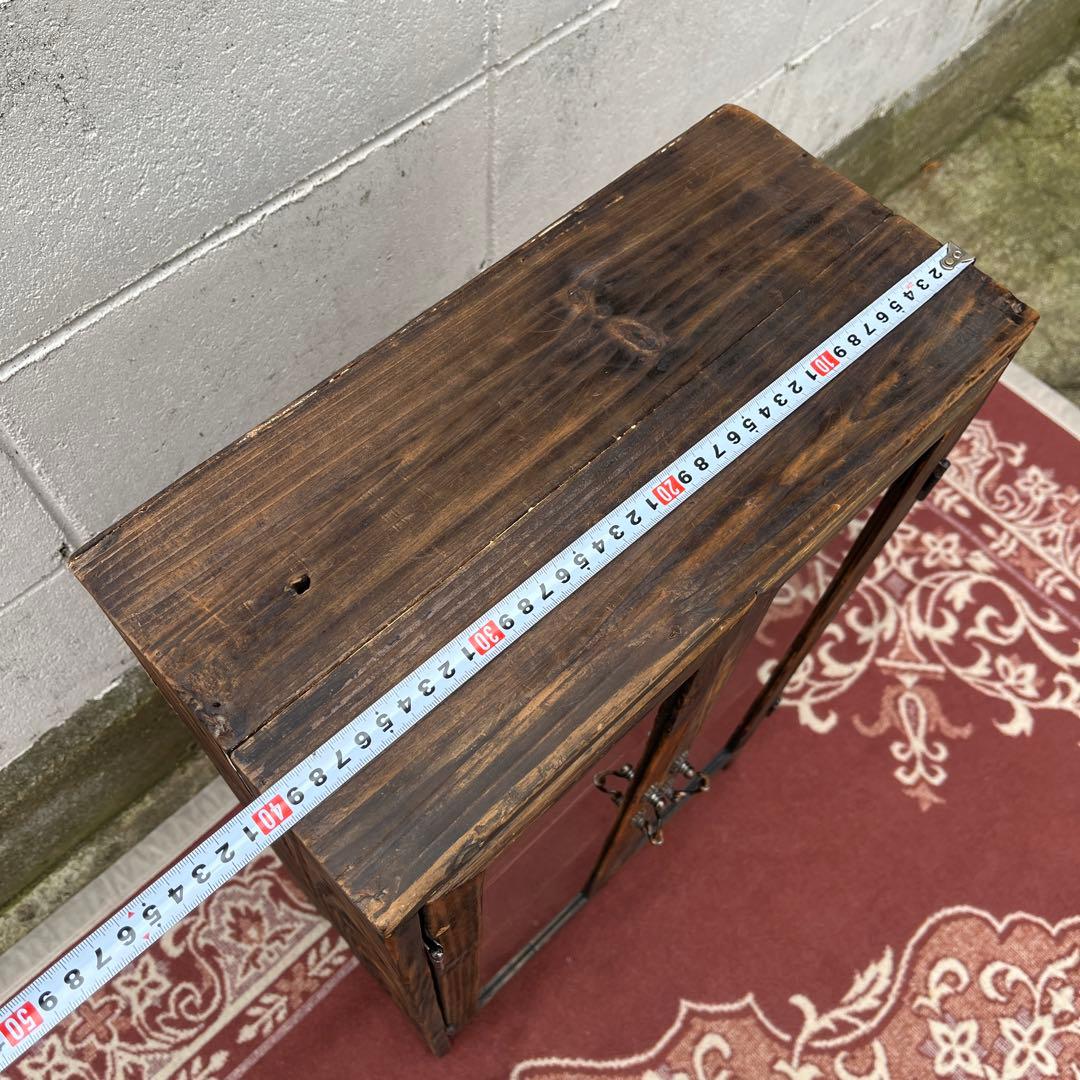 古材 木製キャビネット 整理棚 収納棚 アンティークデザイン 木製家具