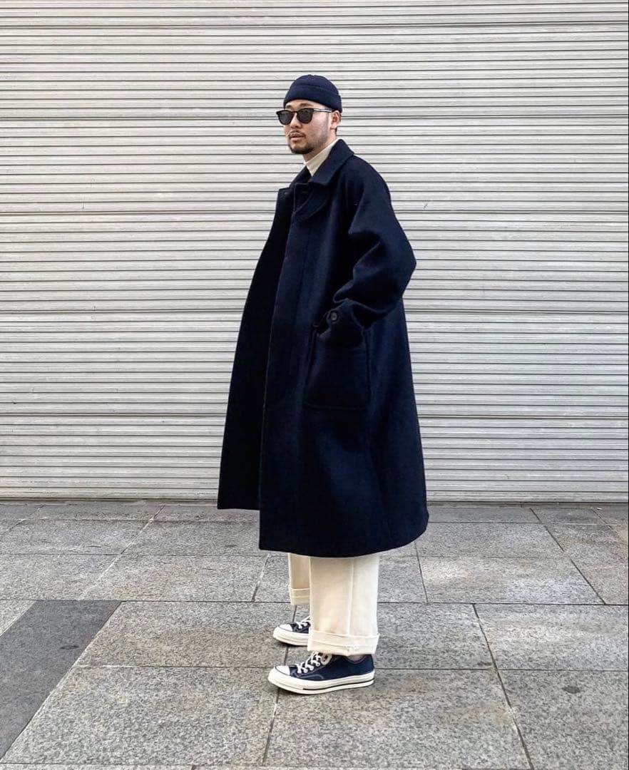 CNDR × Havehad Over-fit long coat navy 2