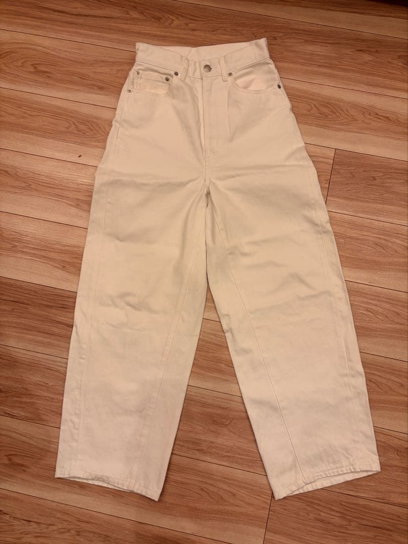 regleam カーブワイドデニム ホワイト