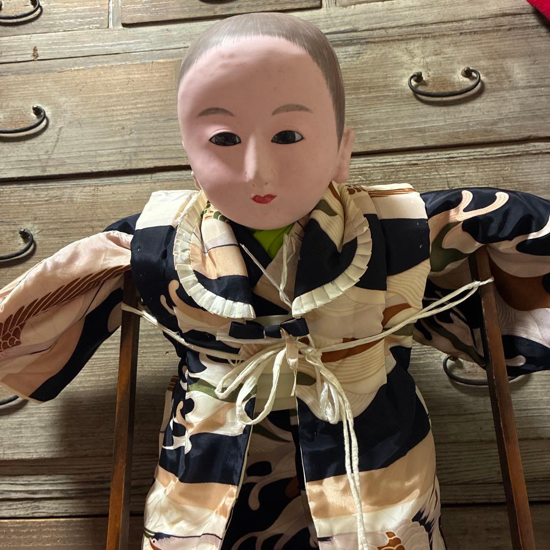 市松人形 大きな男の子　銘あり　真光齋