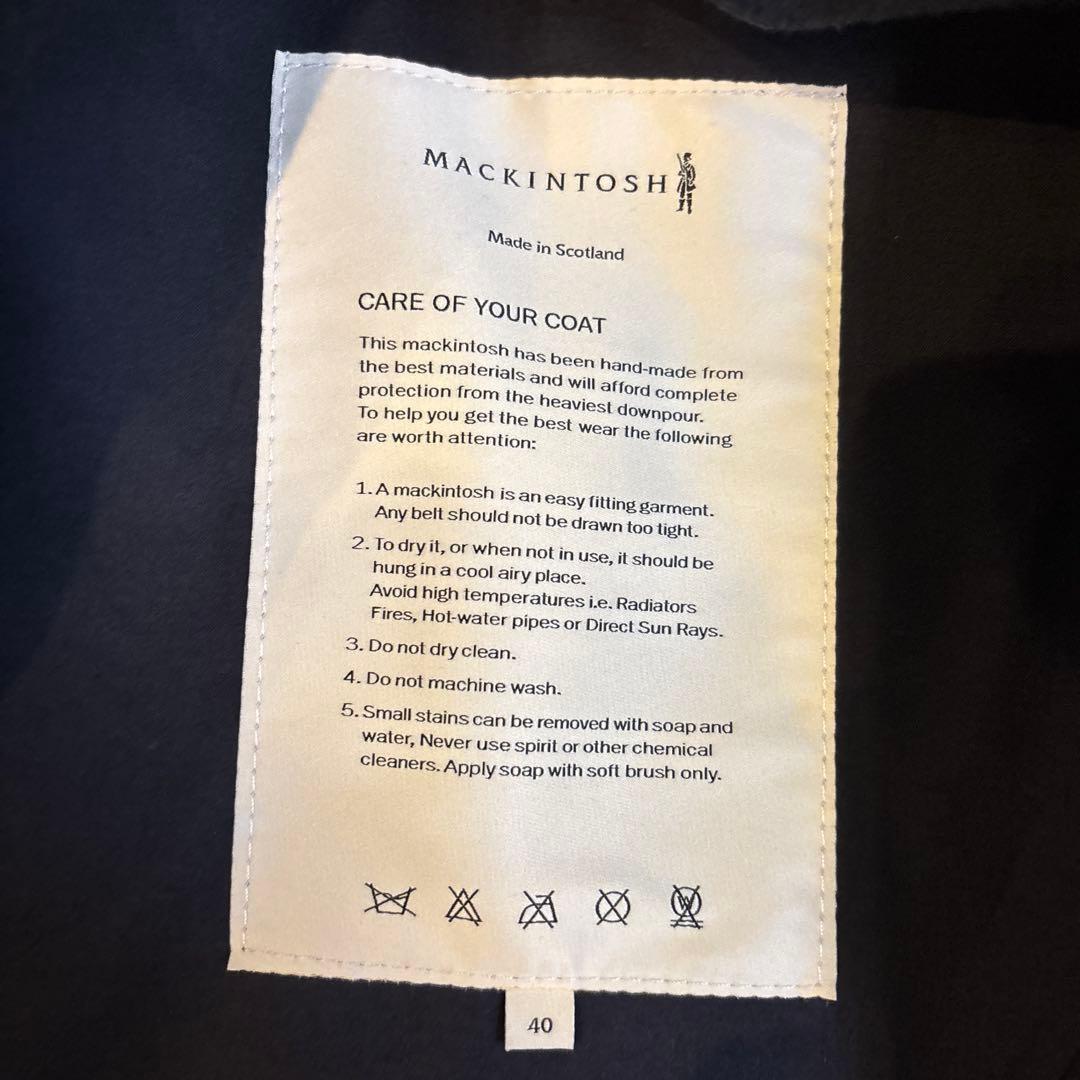 【極美品】MACKINTOSH 定価24万円強 ゴム引き 専用カバー・ハンガー付