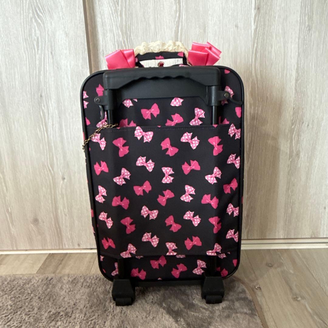 希少✨　La Pafait リボン柄小型キャリーケース　ラパフェ