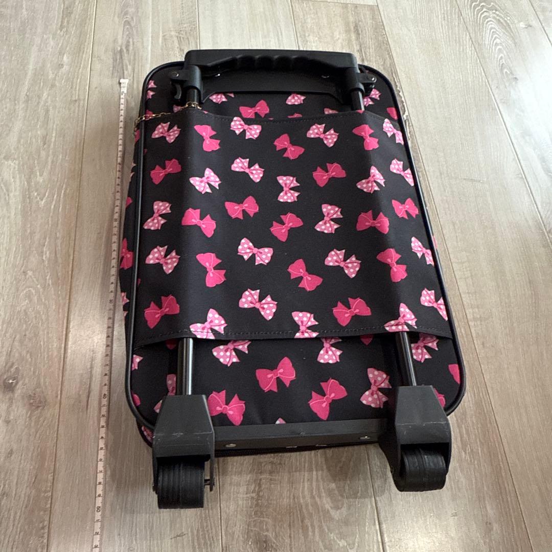 希少✨　La Pafait リボン柄小型キャリーケース　ラパフェ