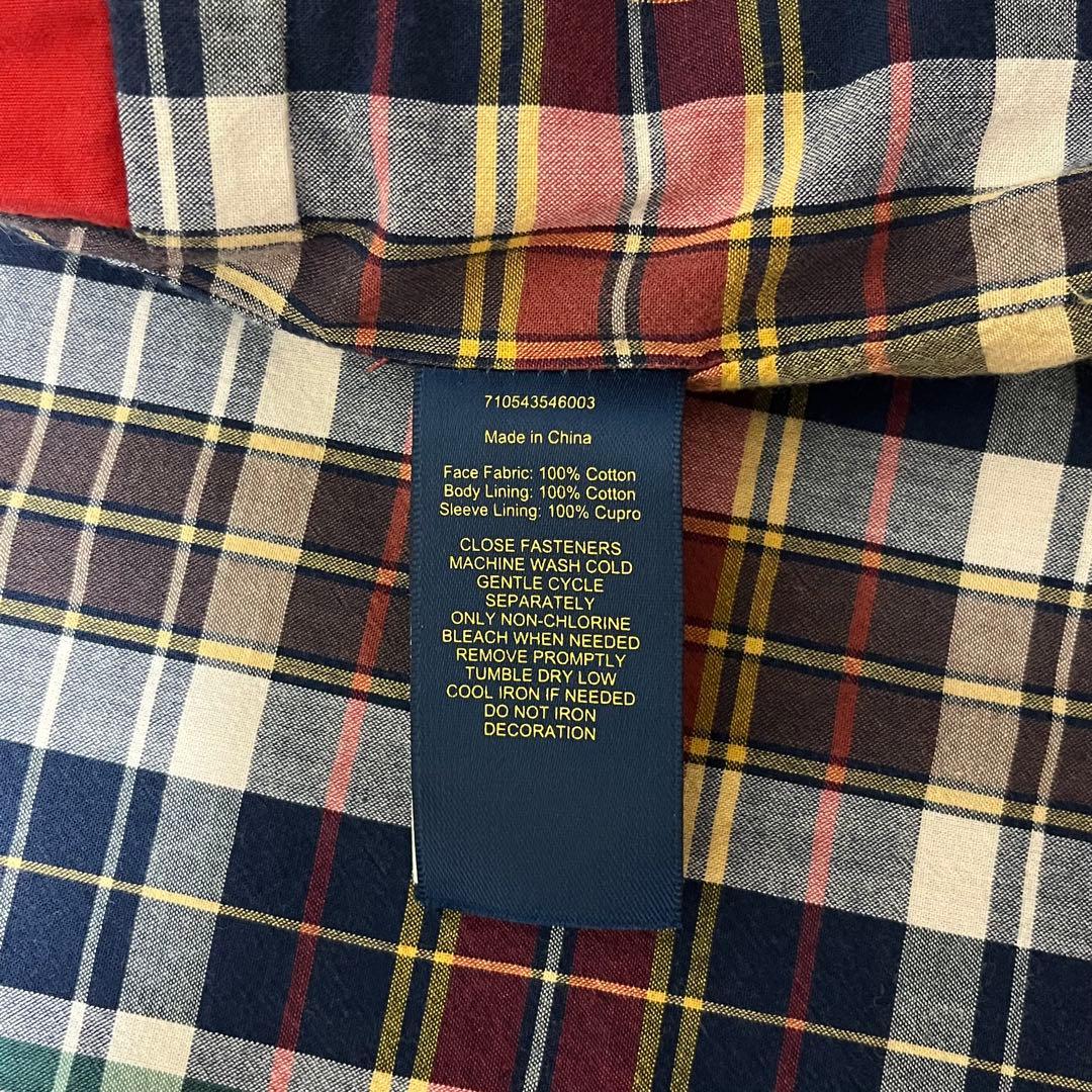 希少 赤 Polo Ralph Lauren スイングトップ 裏地 チェック