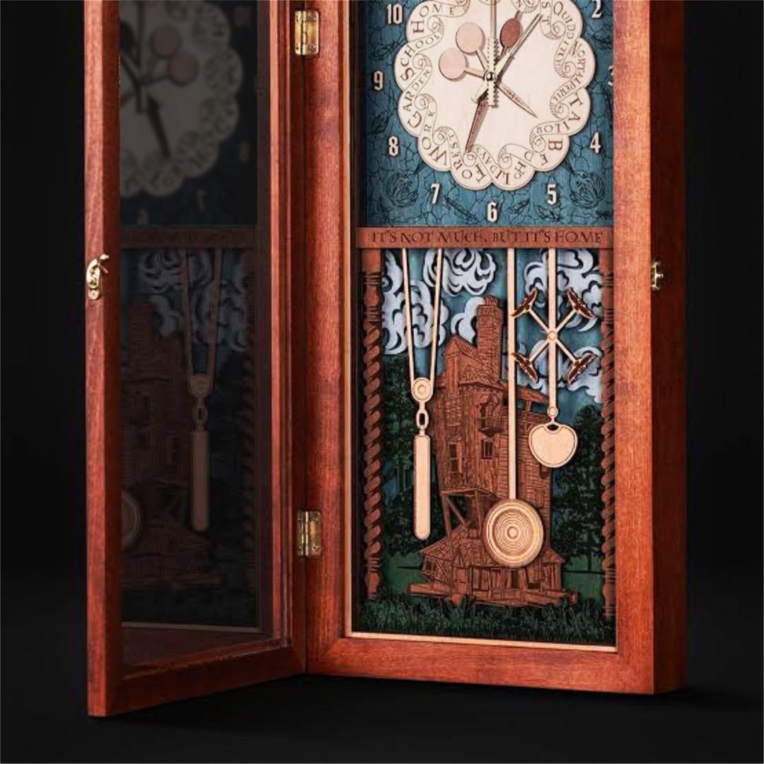 ハリーポッター公式品ウィーズリー家の木製掛け時計 レプリカ アンティーク 限定版