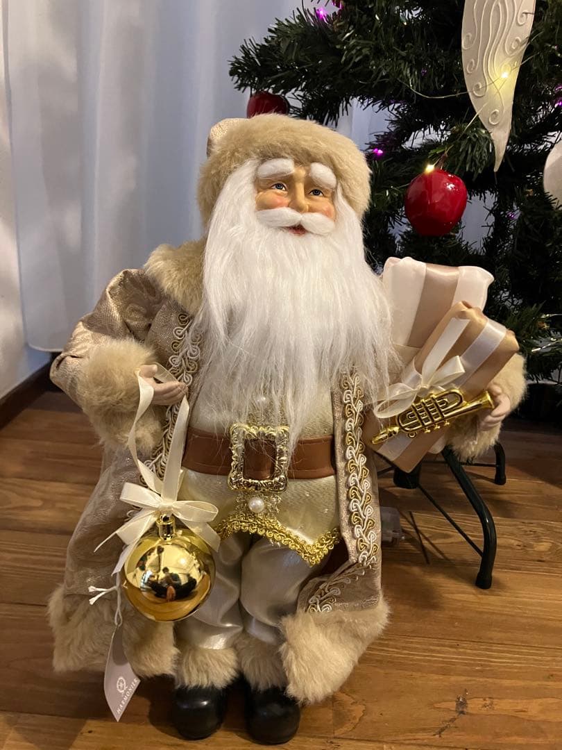 本物そっくり！クリスマス サンタさん 約40cm