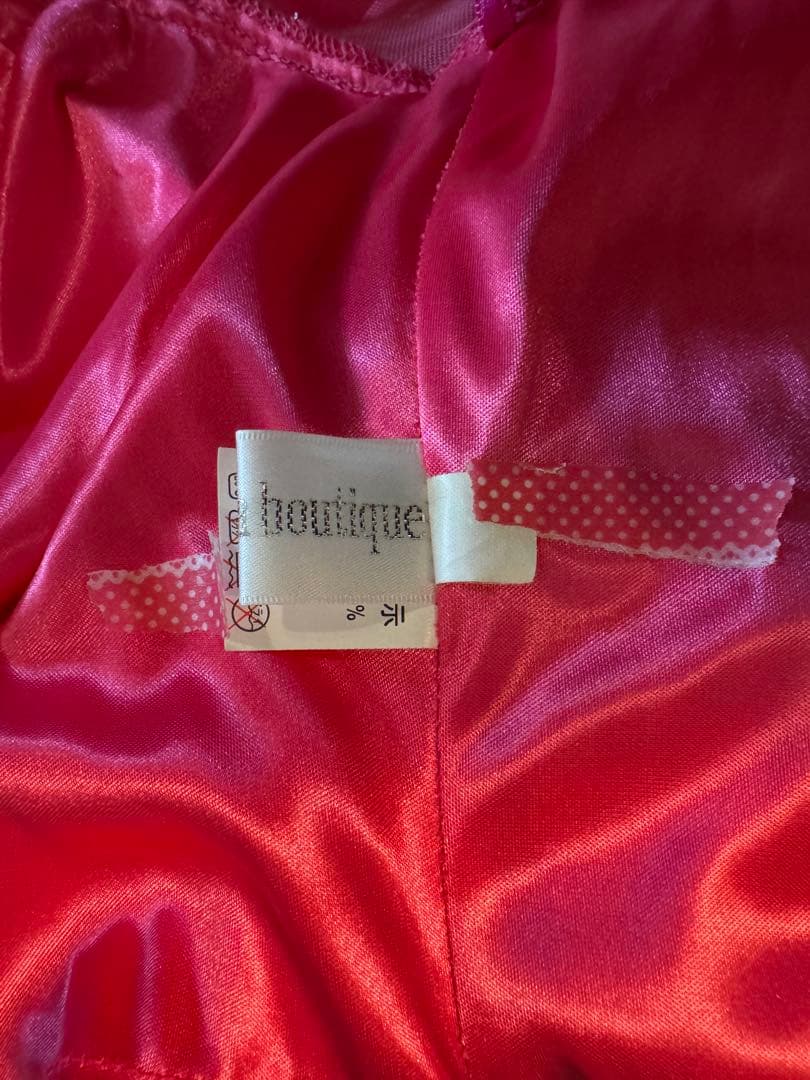 ダンスドレスピンク フラワー刺繍 prima boutique 【表示サイズL】