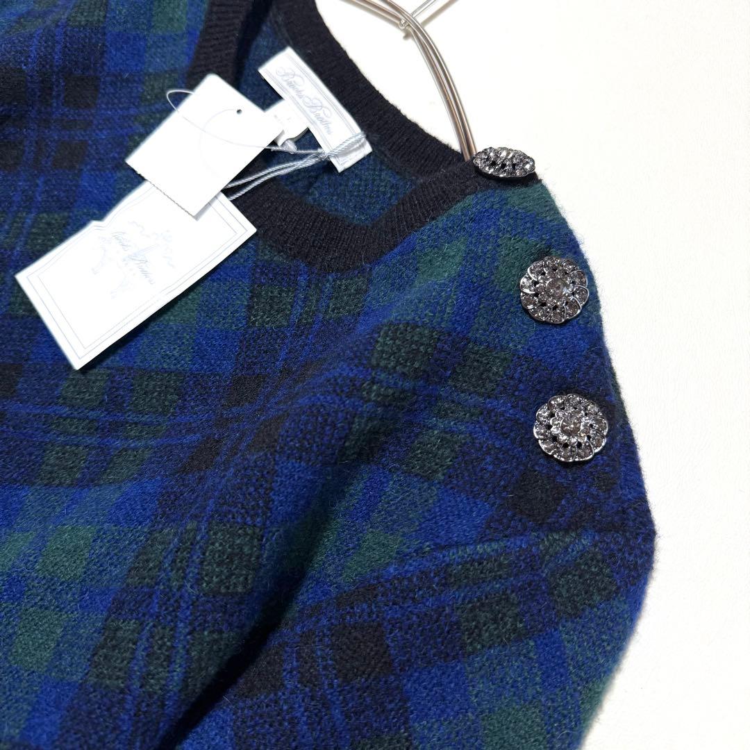 新品✨ブルックスブラザーズ✨ショルダーボタンセーター（L）アルパカ　チェック
