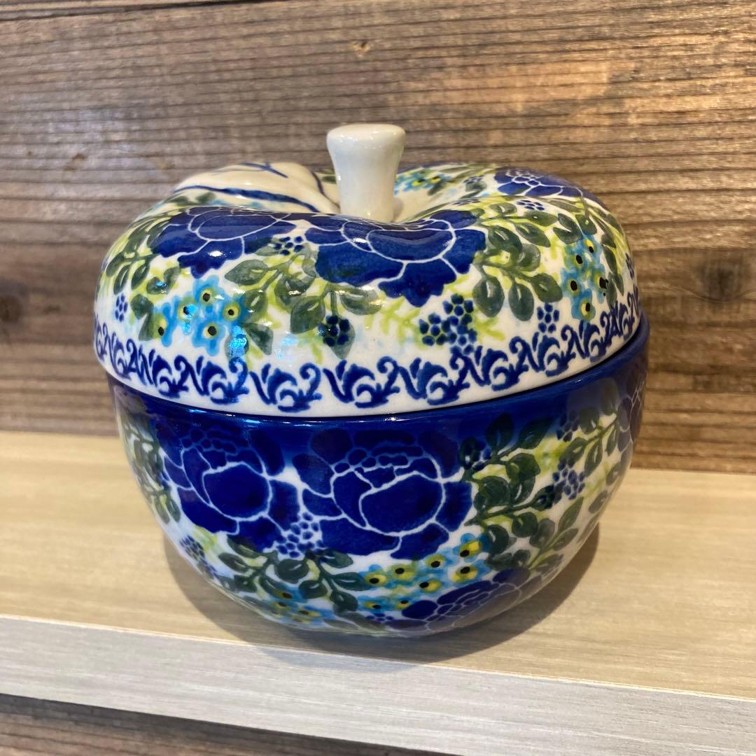 ポーリッシュポタリー＊りんごポット　V356-U624