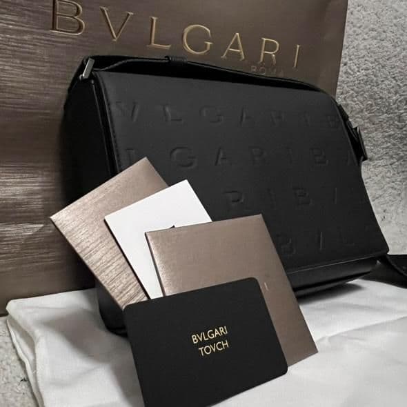 ✨完売品✨BVLGARI ブルガリ メッセンジャーバッグ 山下智久 総柄 レザー