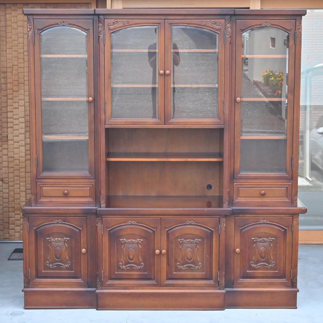 【ショーケース】LLサイズのハンドメイドキャビネット・アンティーク・静岡受取限定