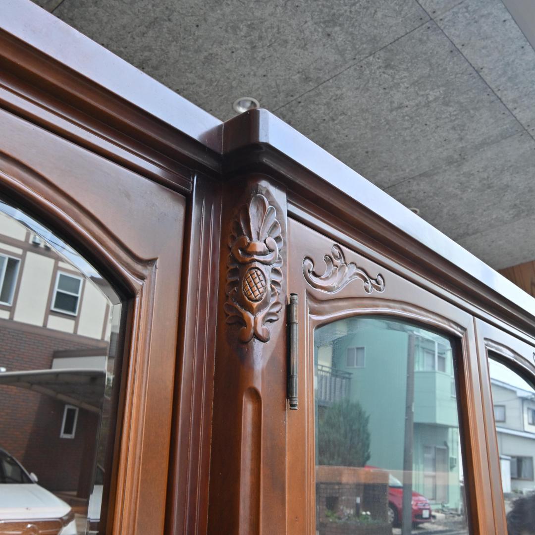 【ショーケース】LLサイズのハンドメイドキャビネット・アンティーク・静岡受取限定