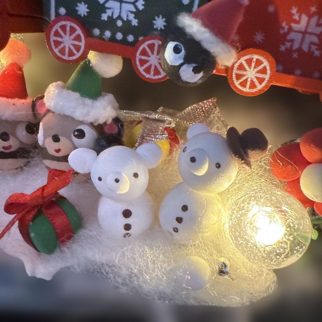 どんぐりアート♡let's goトレインクリスマスオブジェ＆タペストリー風♡