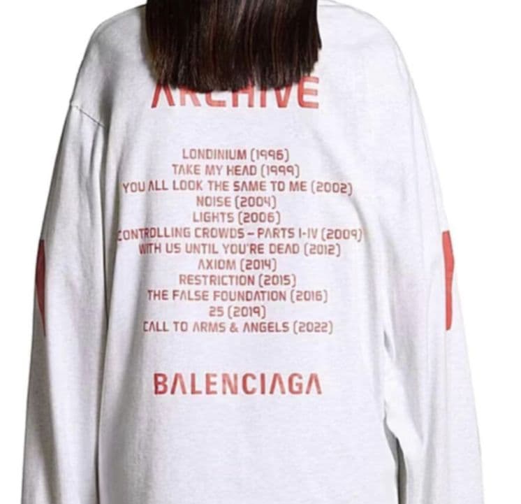 バレンシアガダメージデザイン長袖