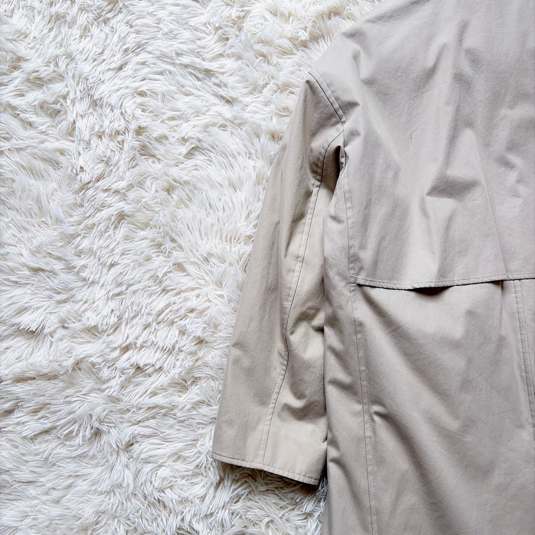 ギャルリーヴィー　パウダーコットンツイルダウンステンカラーコート　ベージュ　36