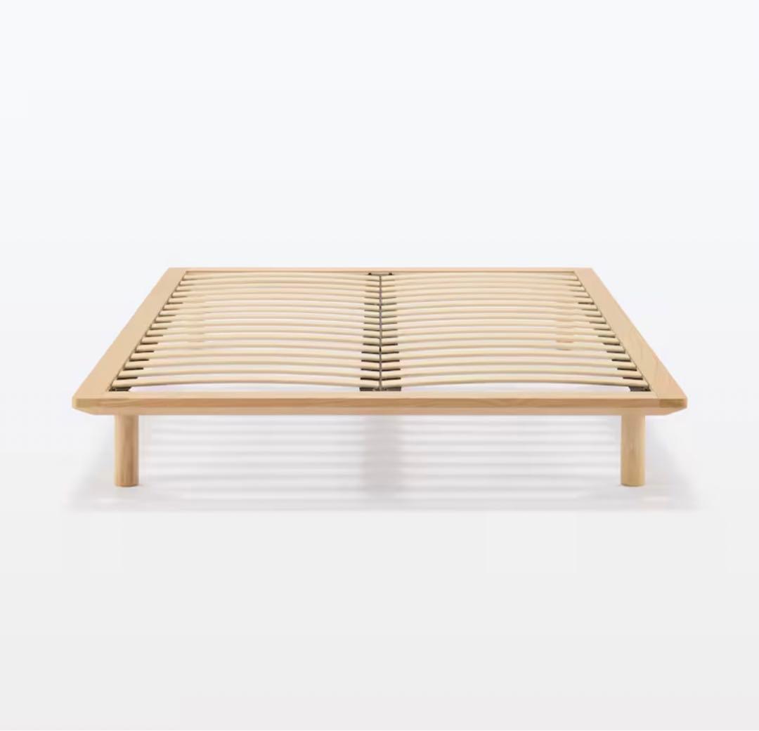 a*a様 木製ワイドダブルスラットベッド