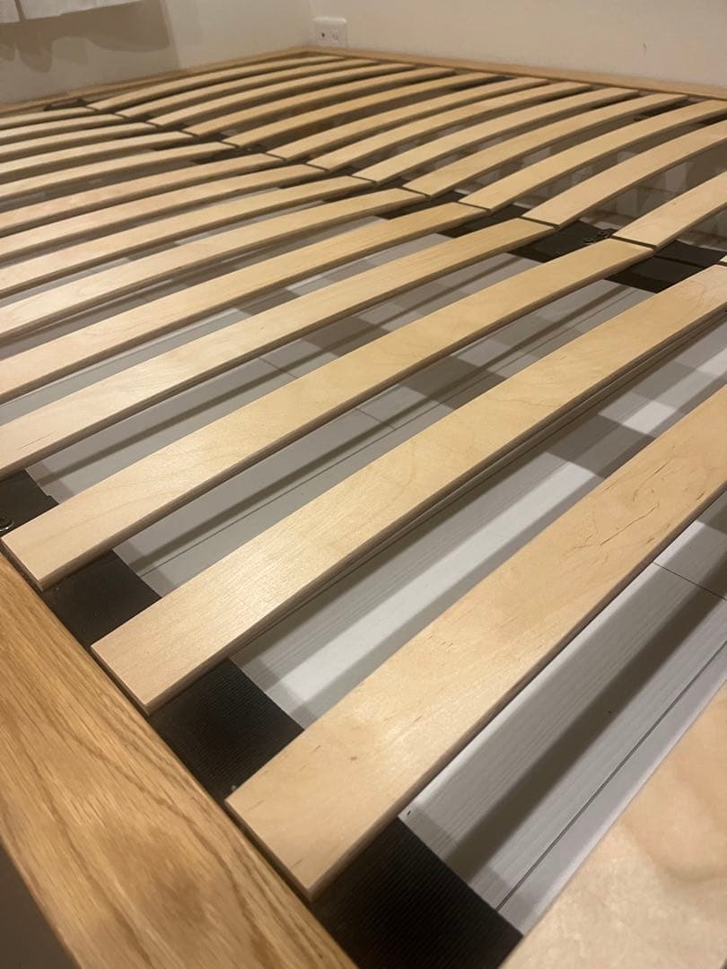 a*a様 木製ワイドダブルスラットベッド