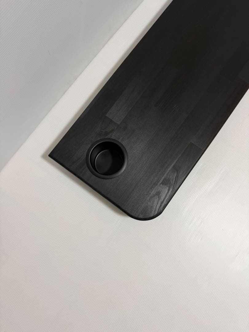 ハイエースセカンドテーブルブラック◆1050㎜◆カップホルダー付き