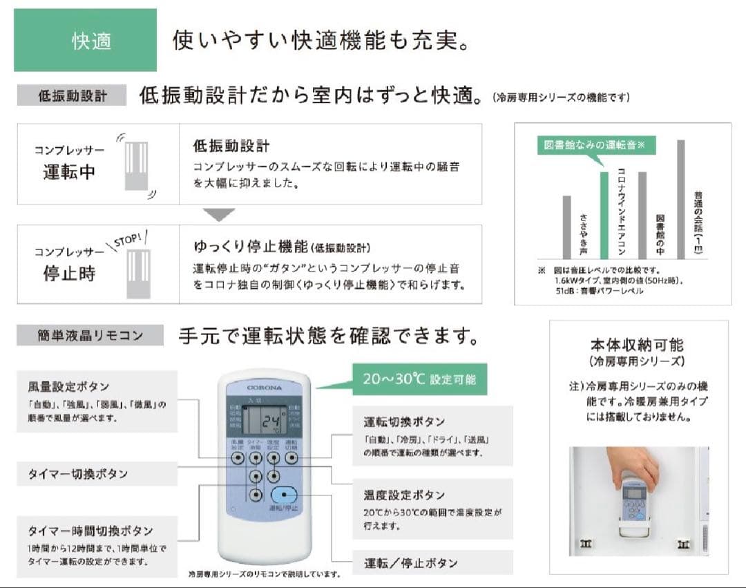 【美品2024年製】CORONA 窓用エアコン CW-1624R 送料無料