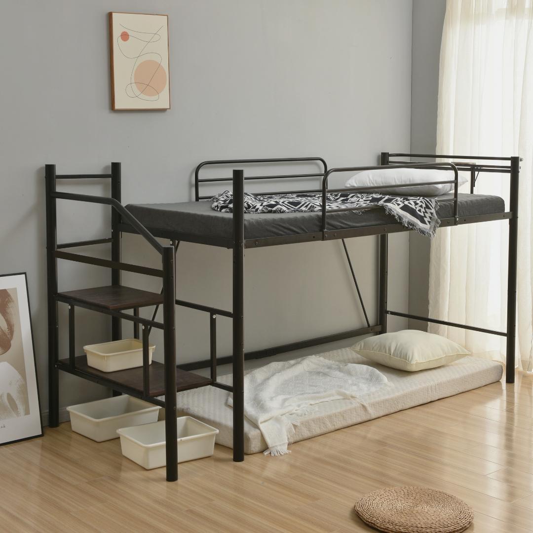 【パイプ床板・Sシングル】ロフトベッド パイプベッド シングル 耐荷重150kg