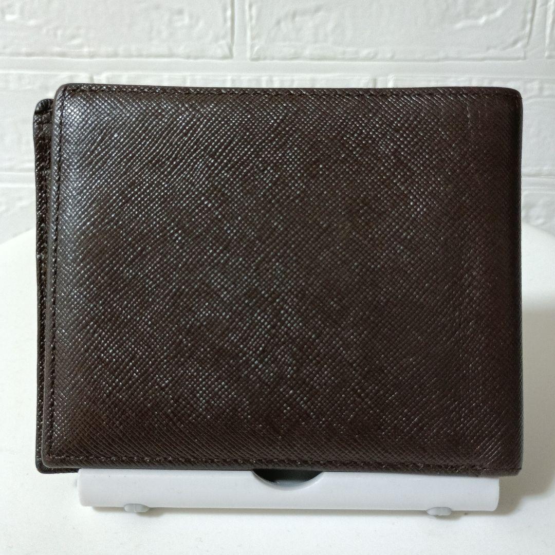 BURBERRY　バーバリー　二つ折り財布　レザー　ダークブラウン　ノバチェック