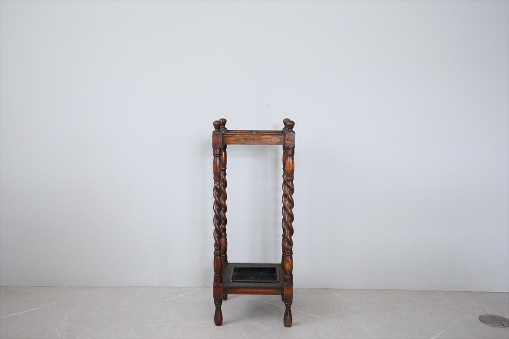 英国アンティーク木製傘立て/アンブレラスタンド/玄関インテリア(89-269)