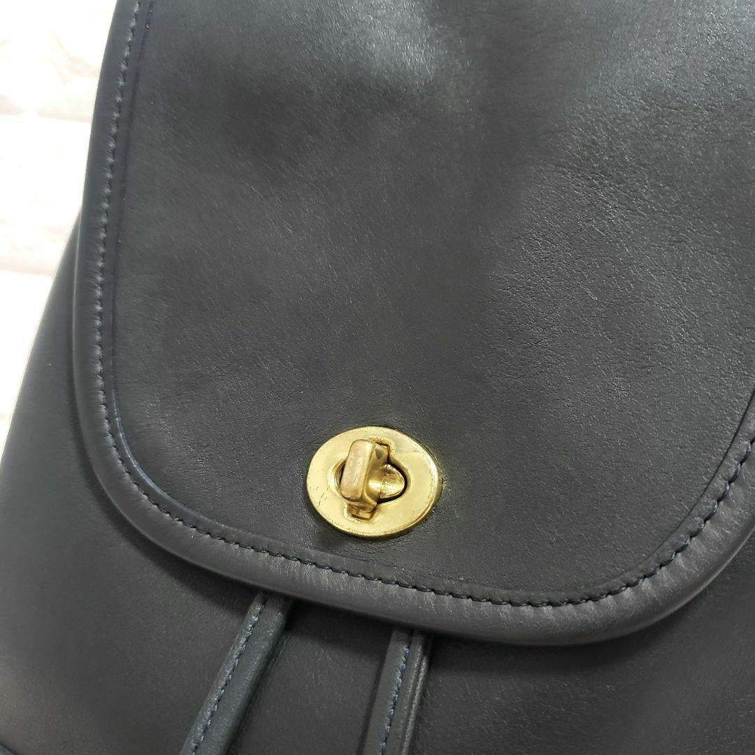 COACH オールドコーチ ターンロック ミニリュック ダークネイビー