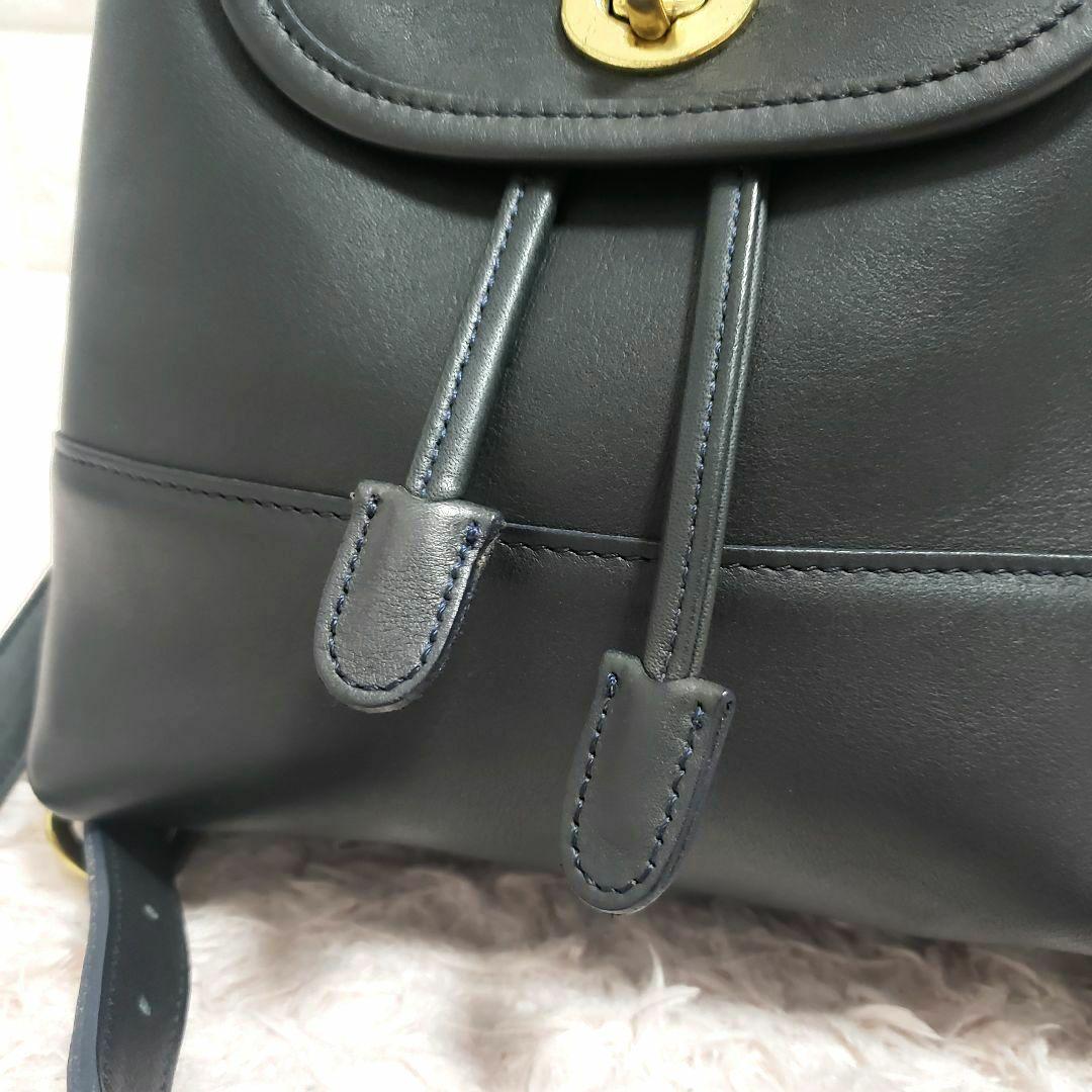 COACH オールドコーチ ターンロック ミニリュック ダークネイビー