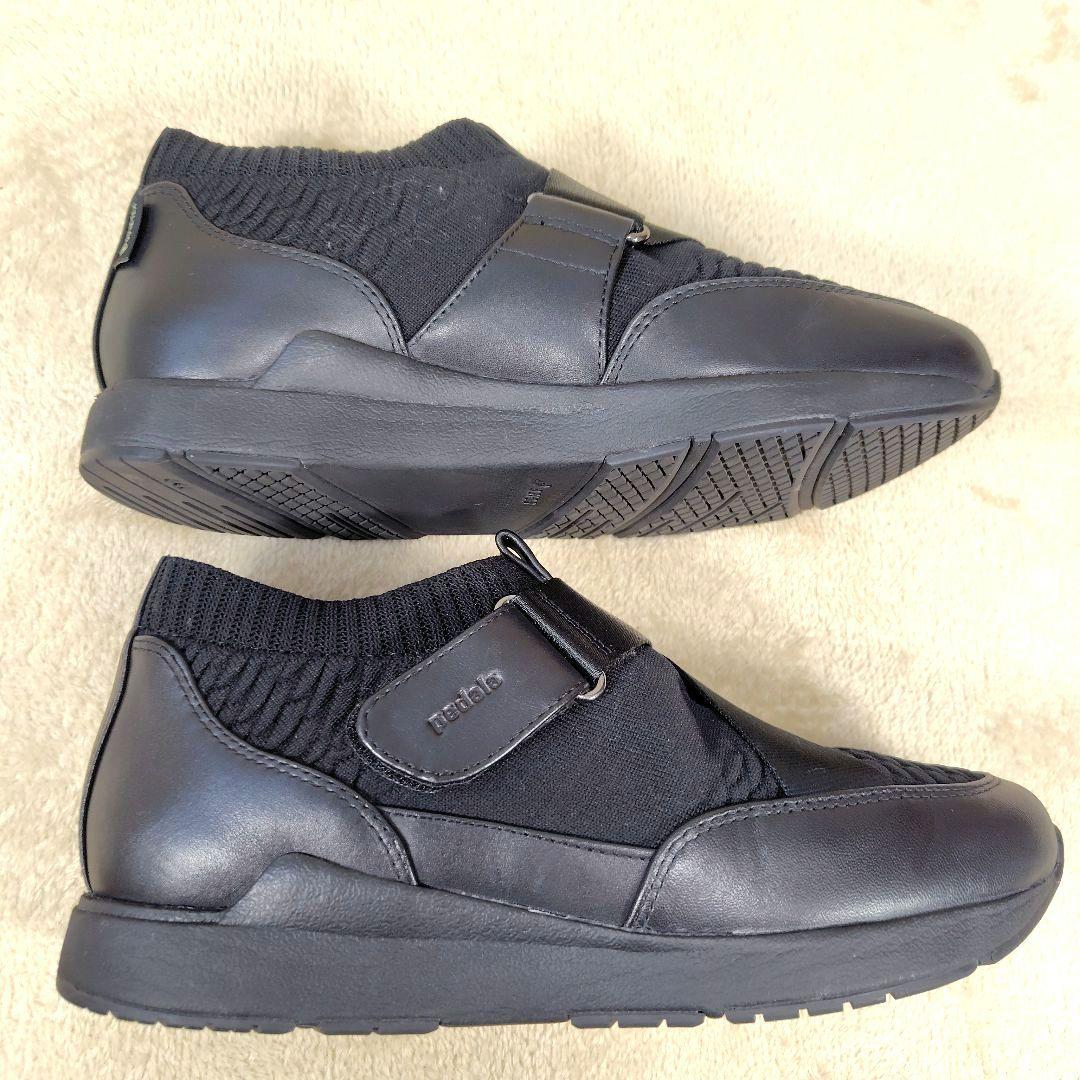 極美品 pedala ペダラ ゴアテックス スニーカー　スリッポン ベルクロ 黒