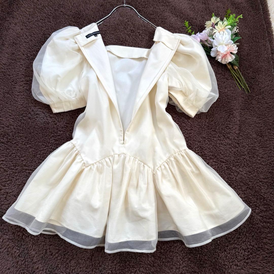 ツル バイ マリコ オイカワ チュニック Deformer ペプラム シフォン