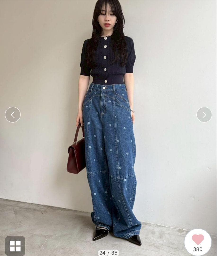 0サイズ リリーブラウン マリークワント デニム コラボ ジーンズ マリクワ