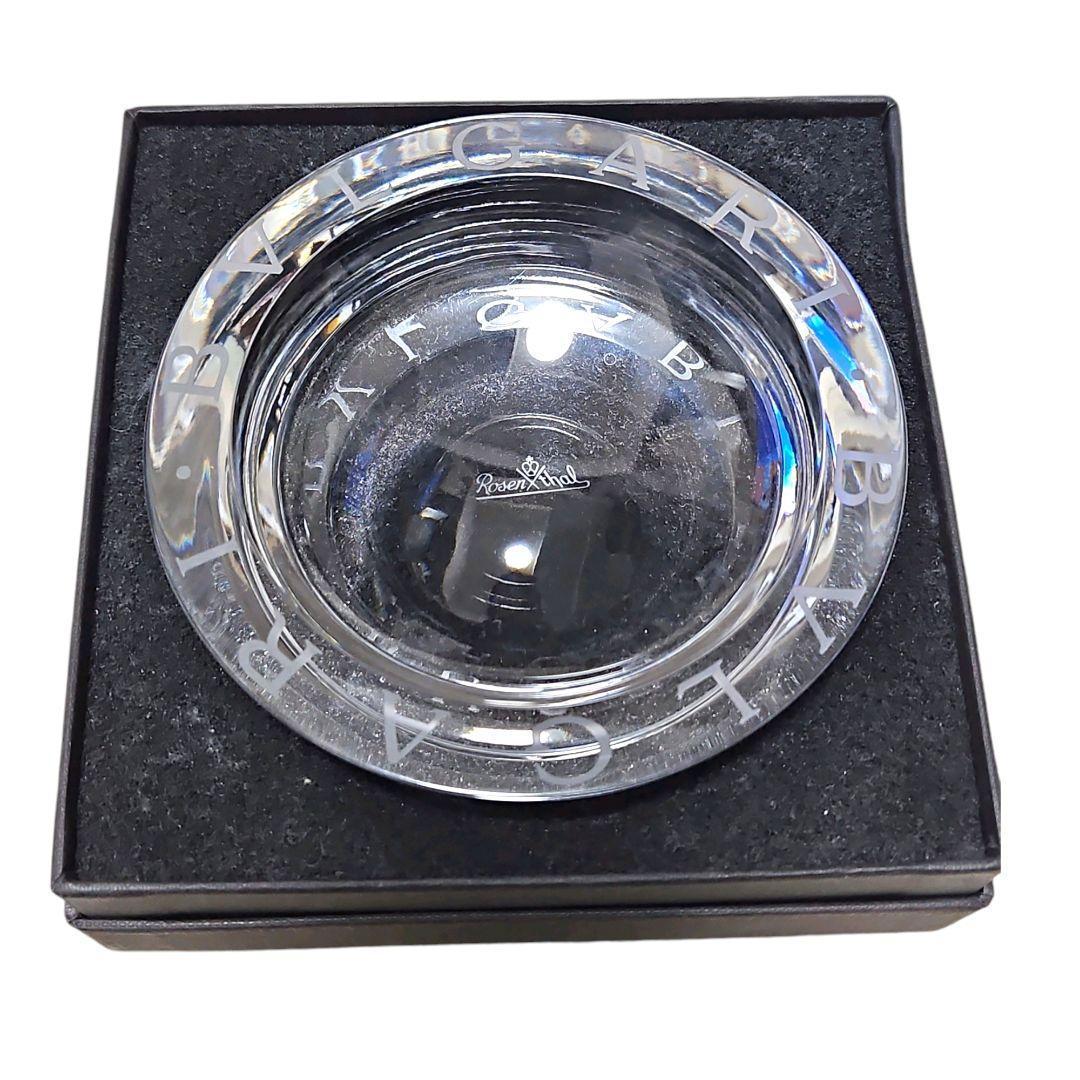 【極美品】BVLGARI×ロゼンタール クリスタル 灰皿 箱付き 置物 陶器