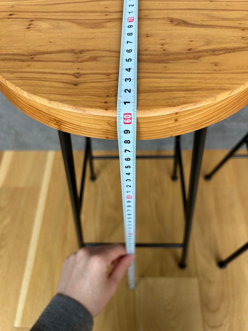 カウンターチェア　アイアン　2脚セット