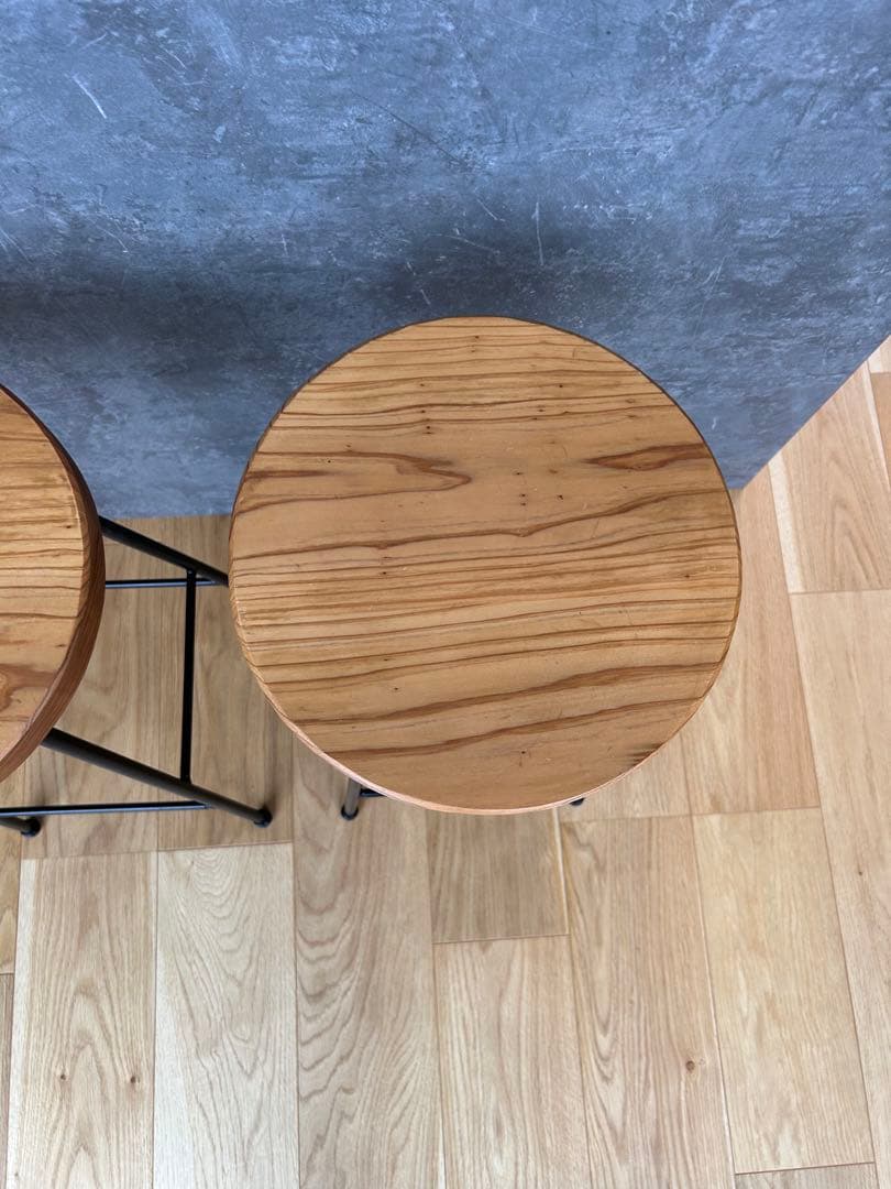 カウンターチェア　アイアン　2脚セット