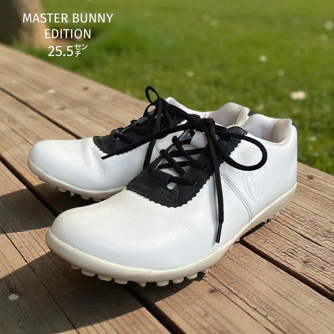マスターバニー ゴルフシューズ （25.5㌢） スパイクレス ホワイト 良品