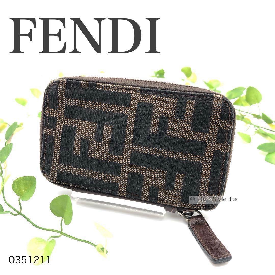 FENDI フェンディ キーケース ６連 ラウンド ファスナー ズッカ 柄