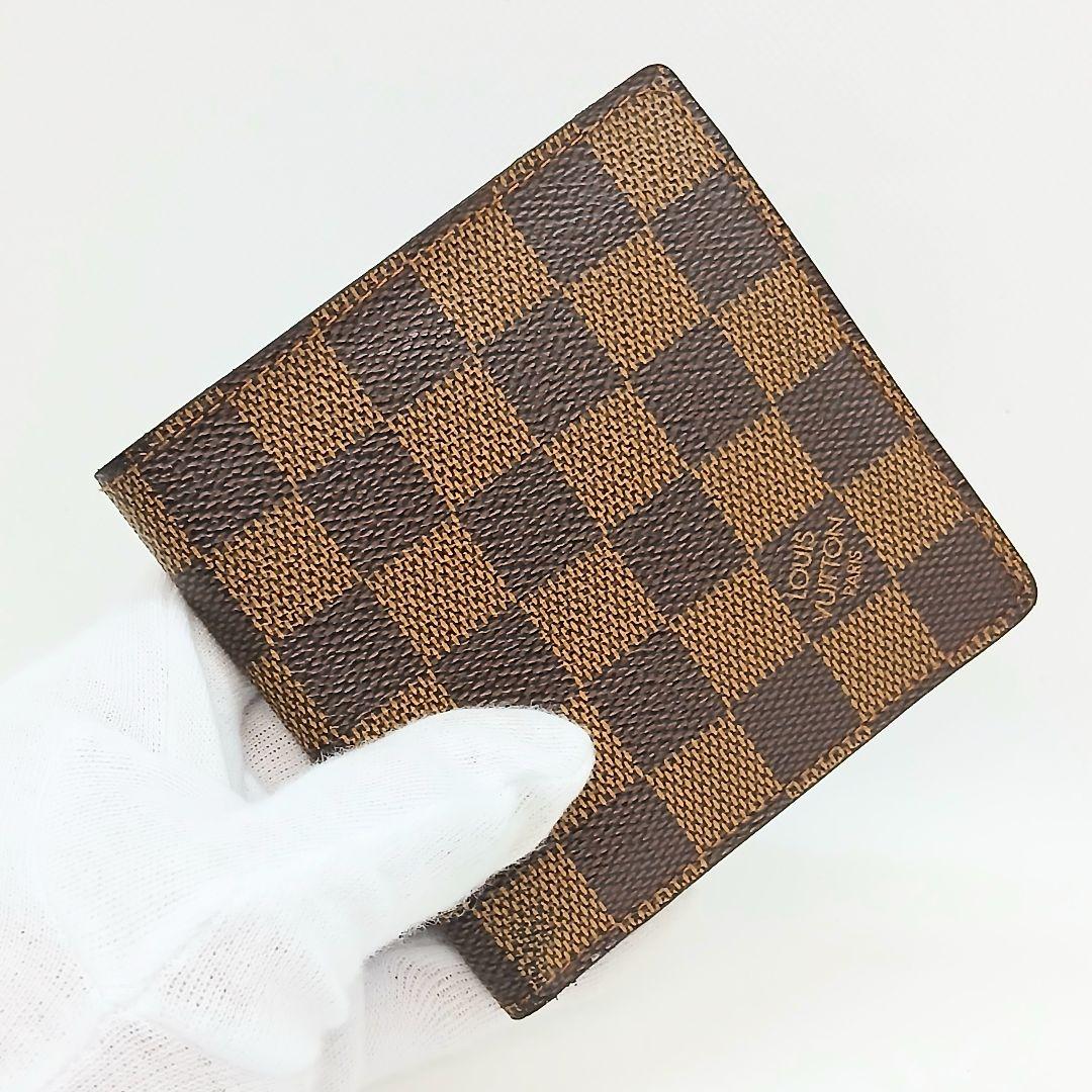 ★良品★ルイヴィトン ダミエ ポルトフォイユ マルコ★二つ折り財布★男女兼用★