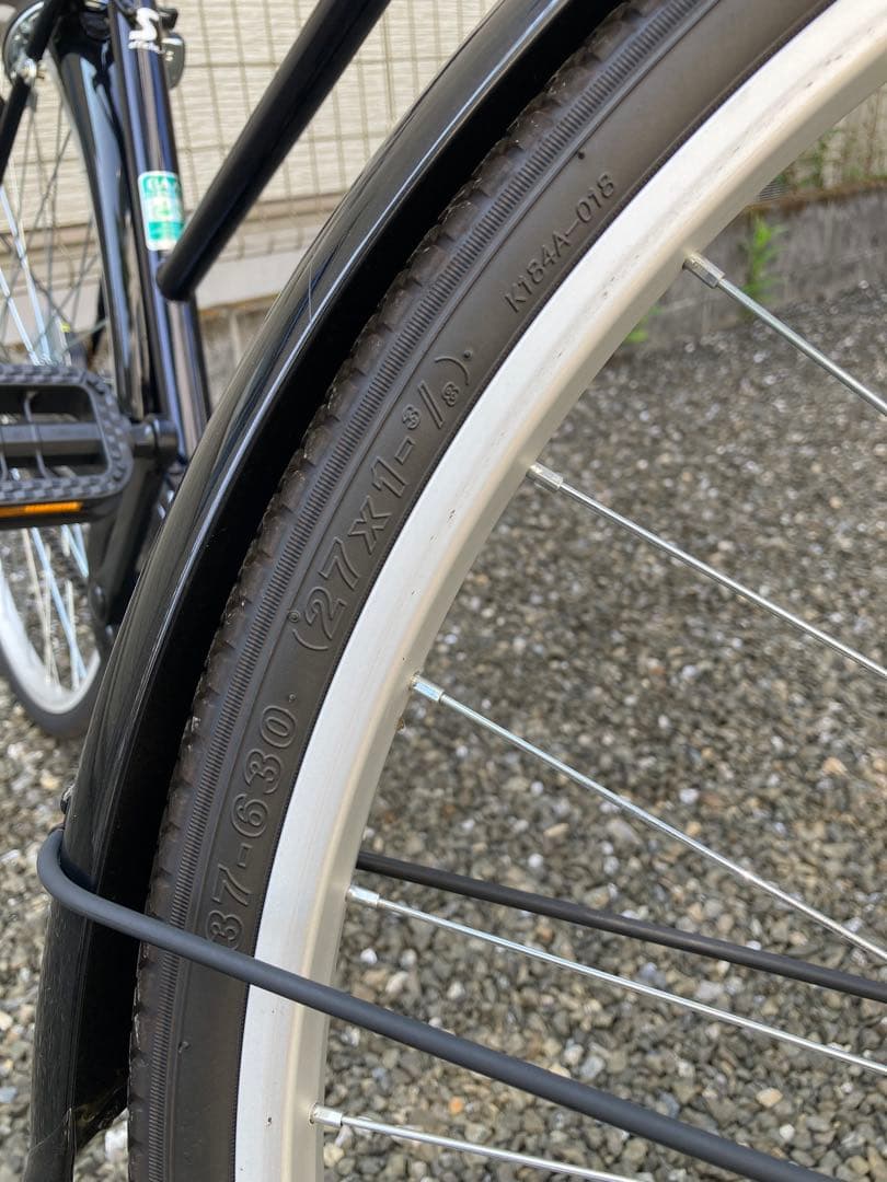 【引取限定】affiche シティサイクル 黒 前バスケット付き