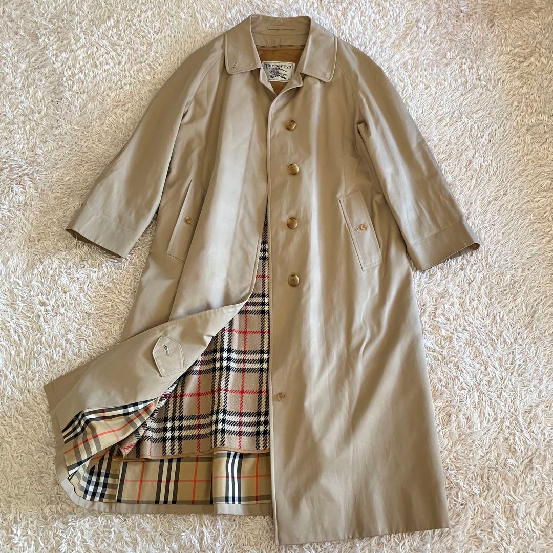 な*ら様 バーバリー ステンカラーコート ノバチェック　ライナー付き